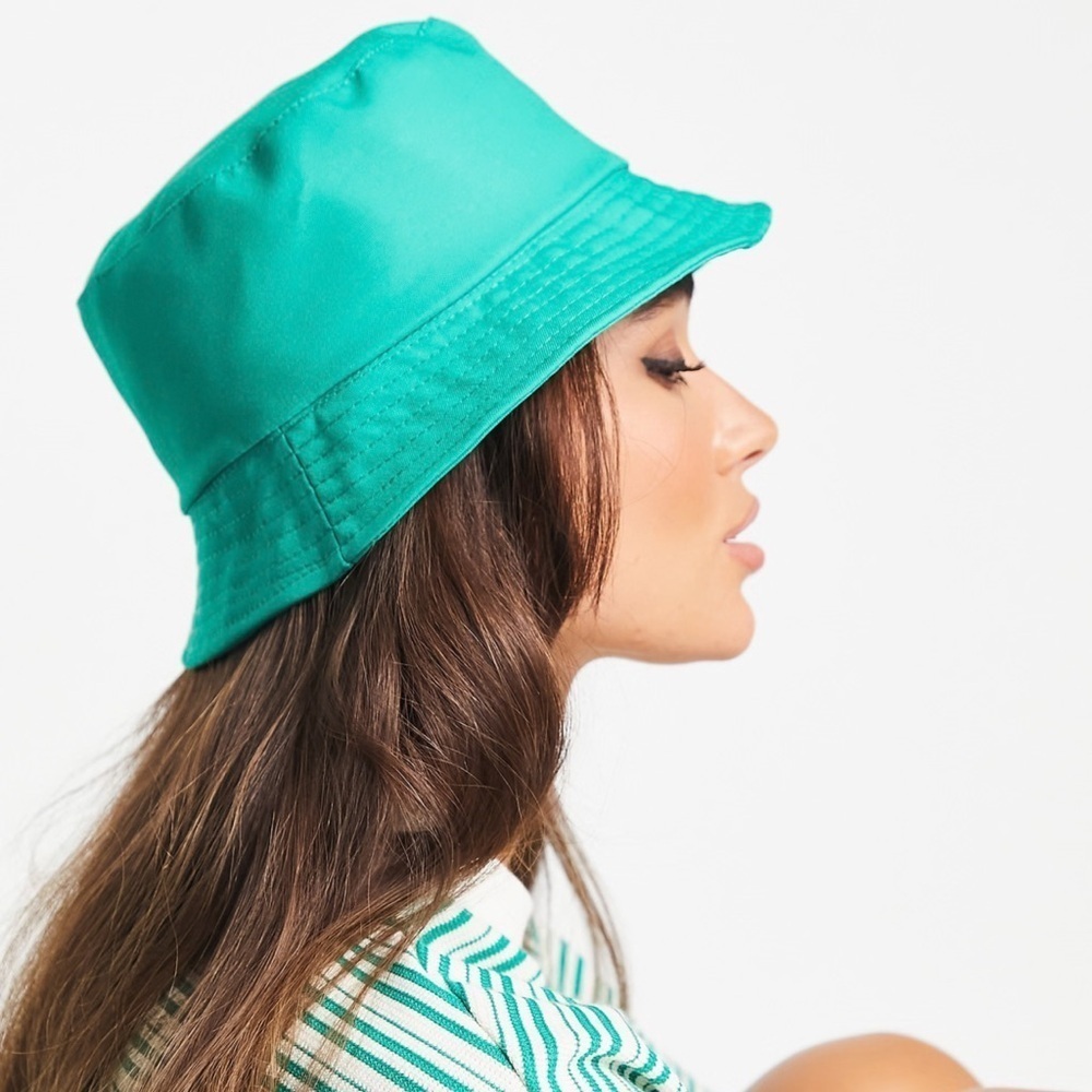 NWT Topshop green bucket hat one size sun protection